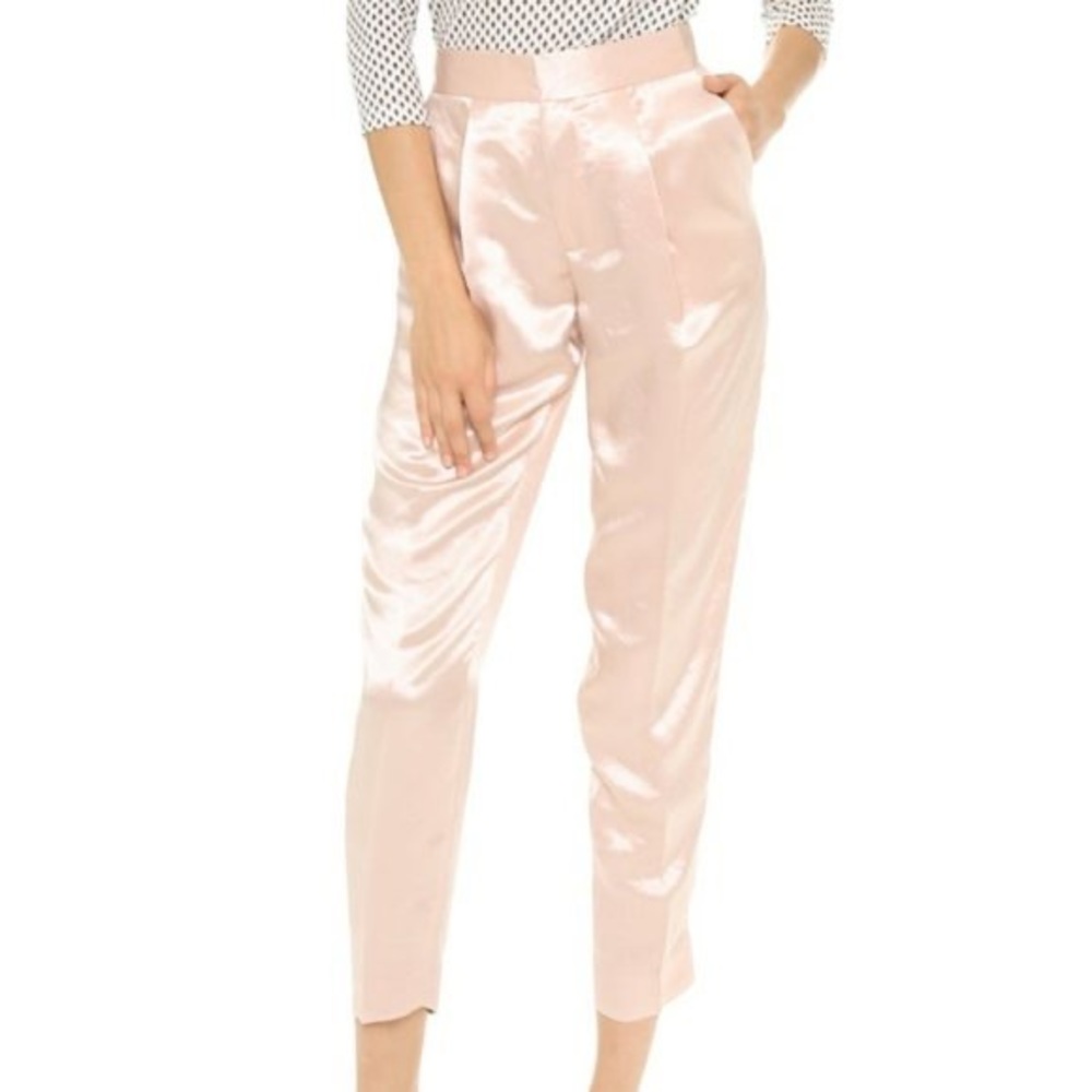 Marc by Marc Jacobs Pink Satin Pants Cosmo Pink